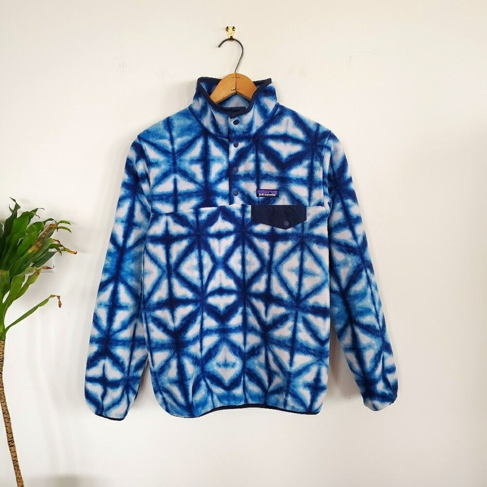 Rare Patagonia Synchilla Snap-T Shibori Fleece Pullover